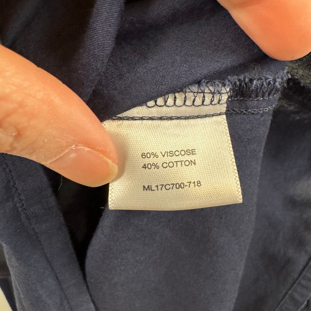 Magnolia Lane Women’s S Masters Golf Popover Navy Floral Trim Lightweight EUC - Picture 7 of 9